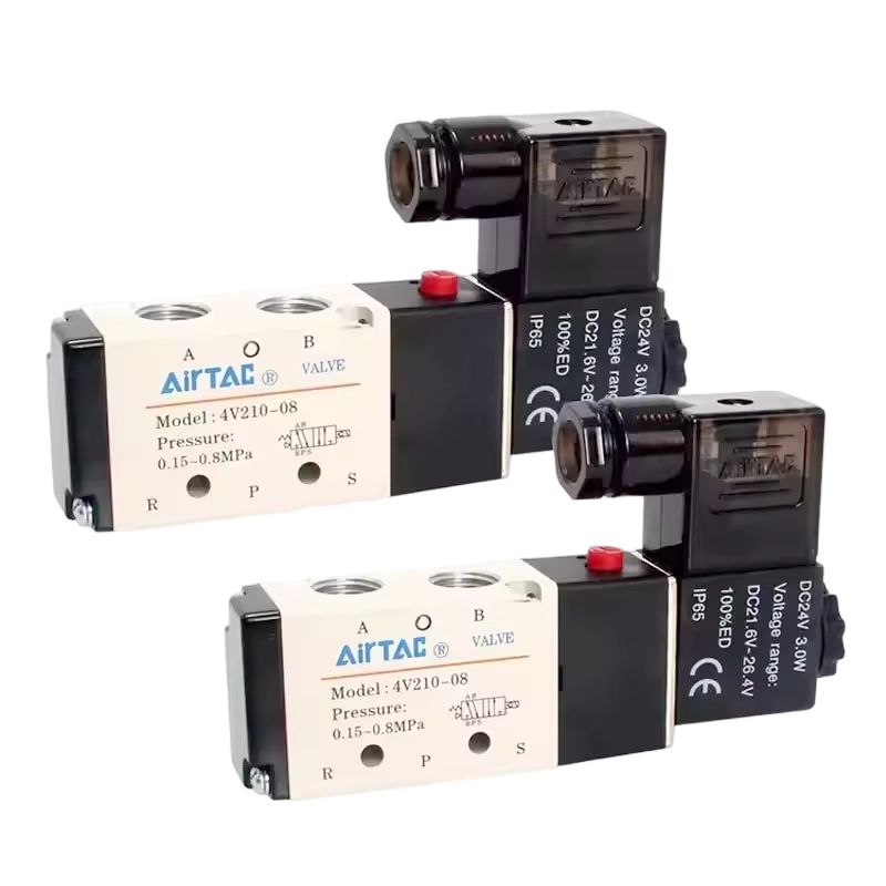 AirTAC 4V110-06 4V210-08 4V310-10 4V410-15 Pneumatic Electric Solenoid Valve Direction Control Solenoid Valve 12V 24V 110V 220V