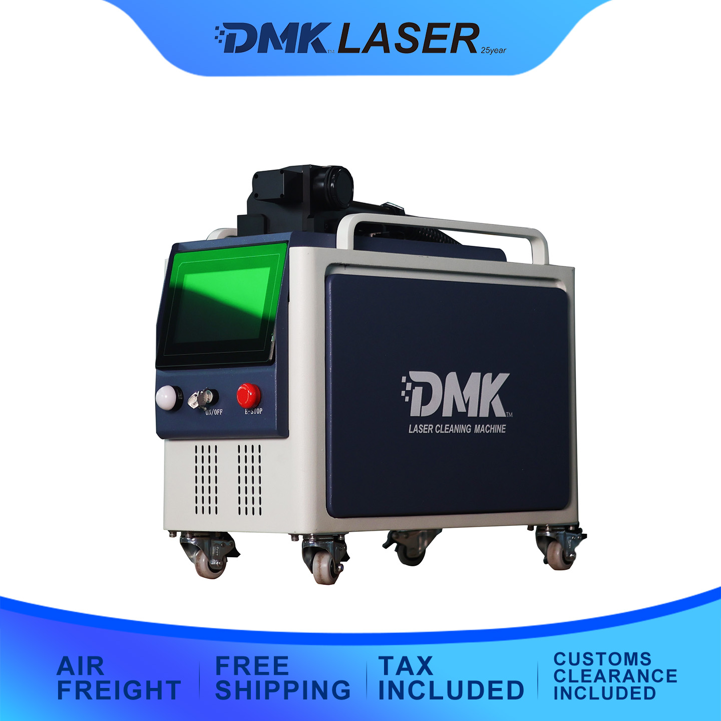 DMK 200W Portable Pulse Fiber Laser Cleaner Laser Cleaning Machine for Rust Painting Coating Removal