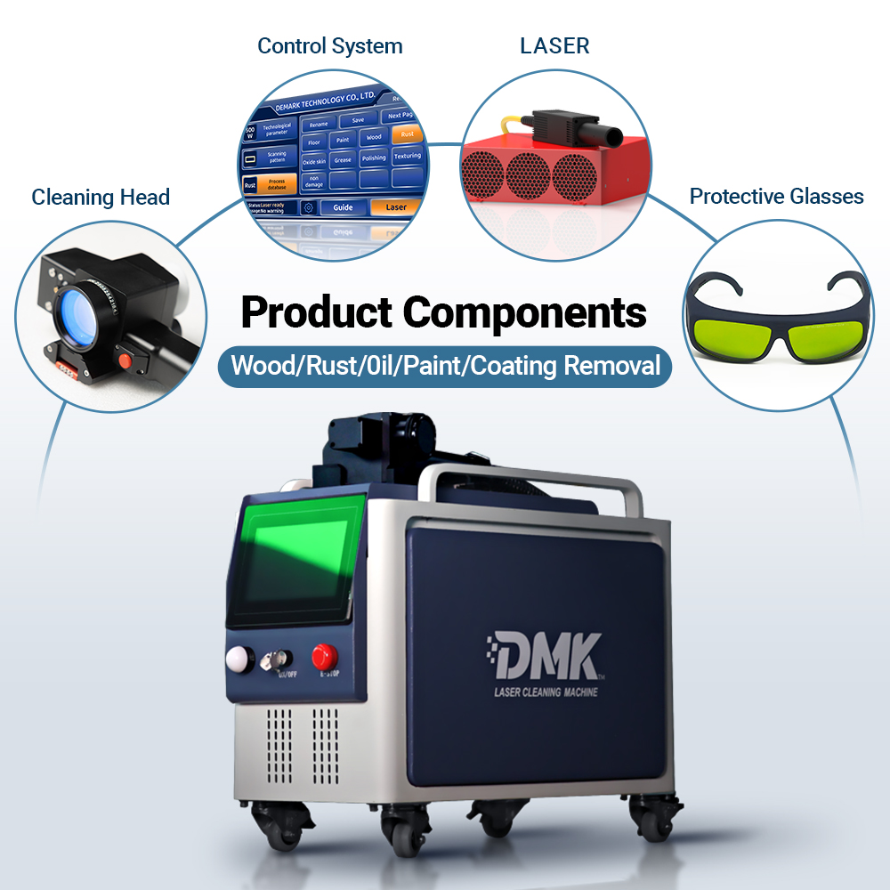 DMK 200W/300W Suitcase Pulse Laser Cleaner Portable Industrial Cleaning Equipment