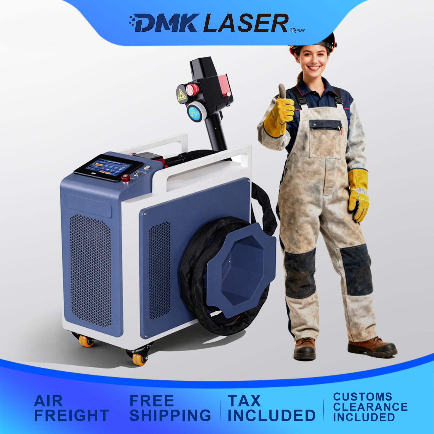 GT1000 1000W High-Power Pulsed Laser Cleaning Machine for Wood, Rust, Paint and Coating Removal