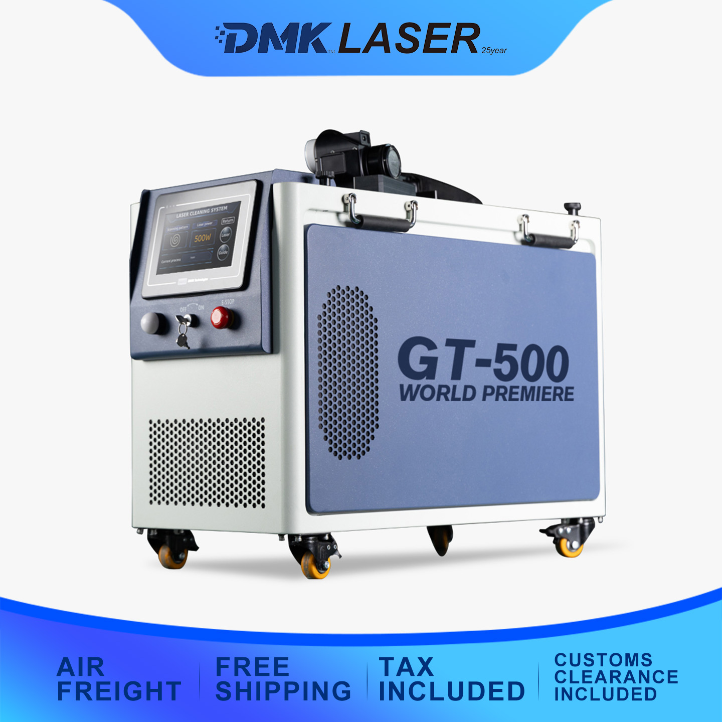 DMK 500W Pulse Air-Cooled Laser Cleaning Machine | Lightweight & Efficient