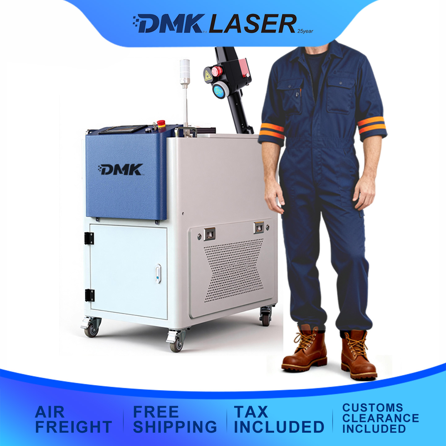 DMK Efficient Cleaning 1500W/2000W CW Fiber Laser Cleaning Machine